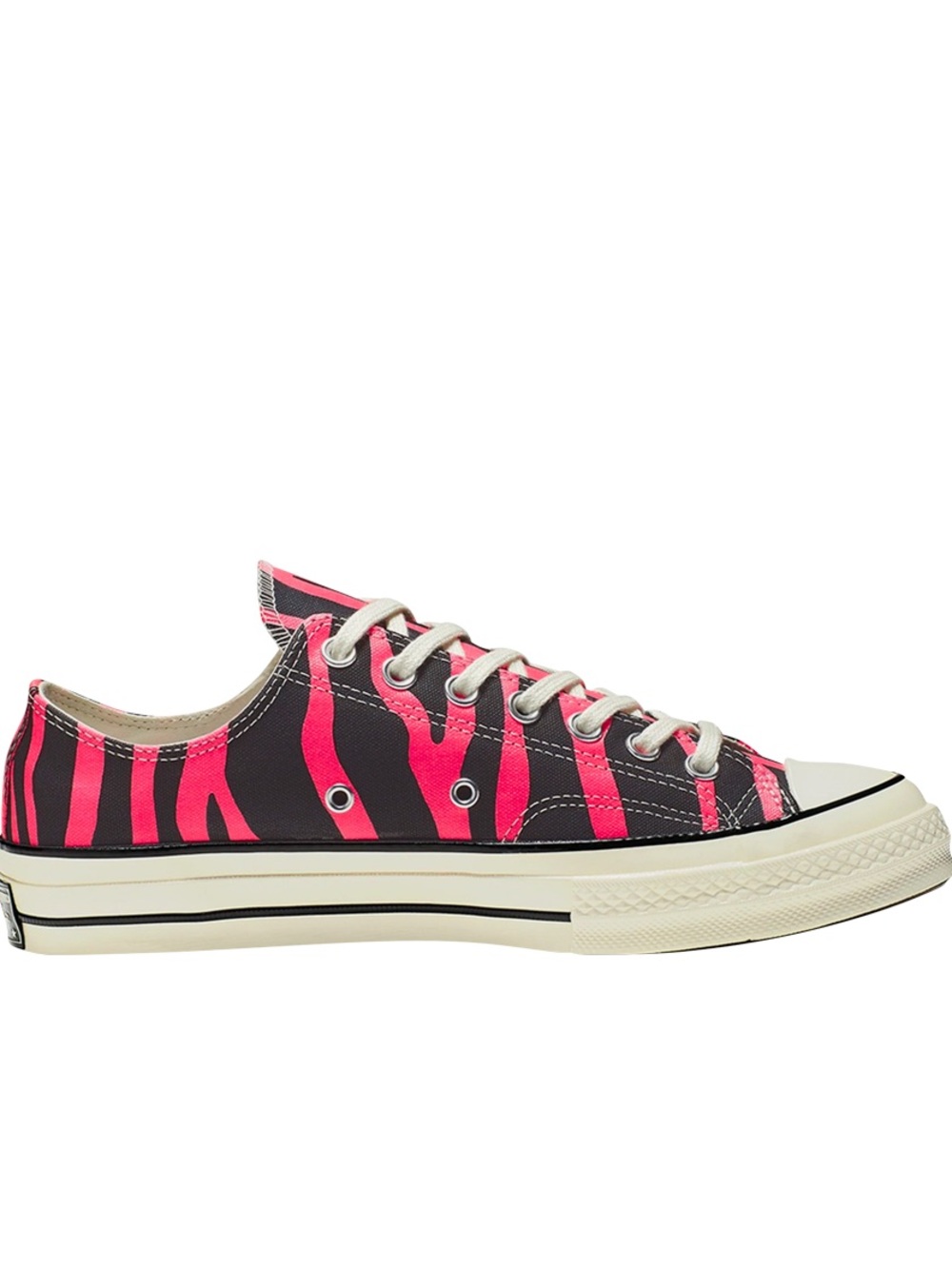 Converse Low Top Sneakers - Hot Pink & Black Zebra Print